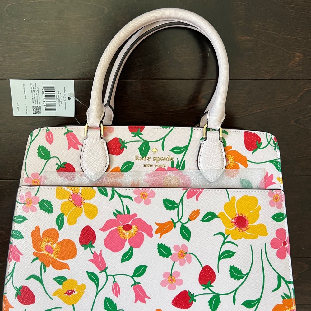 Kate Spade Madison Strawberry Garden Printed Medium Satchel - NWT